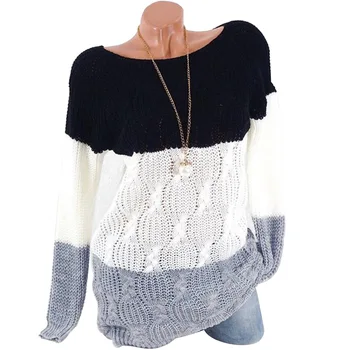 ROSEGAL Women Sweater Hit Color Cable Knit Sweater Femme Strip Pullover Long Sleeve O Neck Loose Jumper Plus Size Fall Spring
ROSEGAL Women Sweater Hit Color Cable Knit Sweater Femme Strip Pullover Long Sleeve O Neck Loose Jumper Plus Size Fall Spring