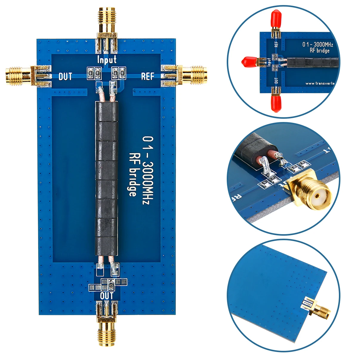 1pcs RF SWR Bridge 0.1-3000 MHZ Return Loss Bridge Reflection Bridge Antenna Analyzer VHF VSWR Return Loss
1pcs RF SWR Bridge 0.1-3000 MHZ Return Loss Bridge Reflection Bridge Antenna Analyzer VHF VSWR Return Loss