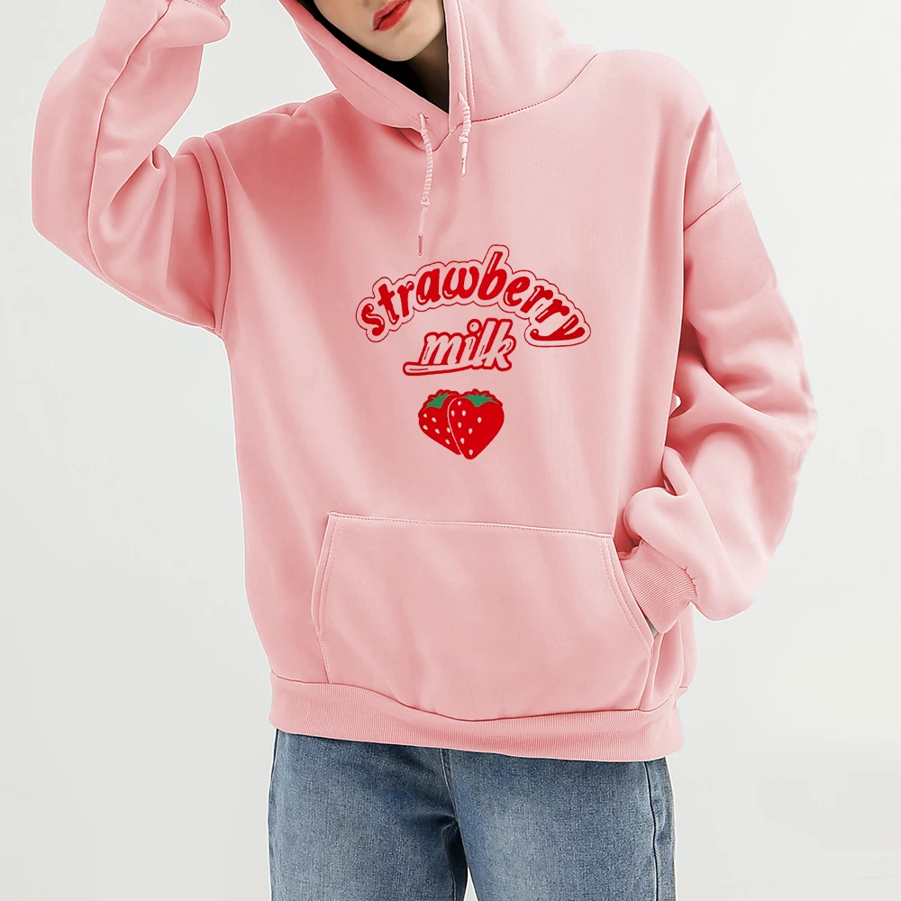 Kangaroo Pocket Sweatshirt Harajuku Kawaii Strawberry Milk Graphic Hoodie Women Streetwear Pullover Womens Loose Pink Hoodies
Kangaroo Pocket Sweatshirt Harajuku Kawaii Strawberry Milk Graphic Hoodie Women Streetwear Pullover Womens Loose Pink Hoodies