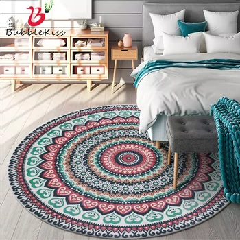 Bubble Kiss Round Rug Ethnic Style Home Carpets For Living Room Color Printing Carpet Customized Bedroom Decor Non-slip Area Rug
Bubble Kiss Round Rug Ethnic Style Home Carpets For Living Room Color Printing Carpet Customized Bedroom Decor Non-slip Area Rug
