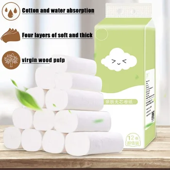 12 Roll Disposable Toilet Paper Roll Soft Printed Bathroom Tissue Coreless White 4-Ply Paper Towels BDF99
12 Roll Disposable Toilet Paper Roll Soft Printed Bathroom Tissue Coreless White 4-Ply Paper Towels BDF99
