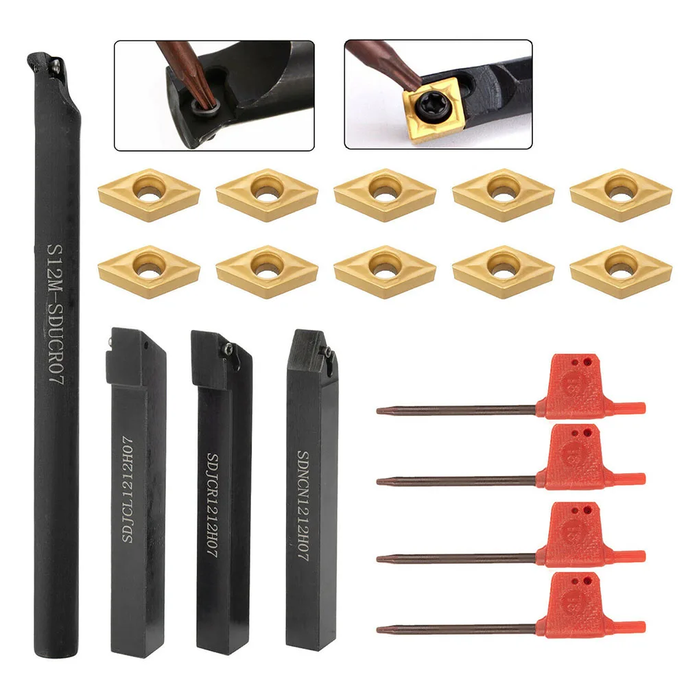 4Pcs 12x12mm Turning Steel Turning Tool Carbide Boring Bars carbide inserts lathe turning tools with 10Pcs Turning Insert Plates
4Pcs 12x12mm Turning Steel Turning Tool Carbide Boring Bars carbide inserts lathe turning tools with 10Pcs Turning Insert Plates