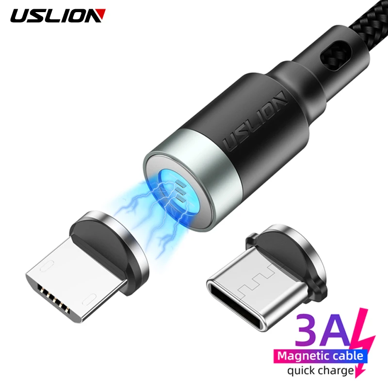 USLION Micro USB Cable Magnetic 3A Fast Charging For Samsung S10 S9 S8 Note9 Huawei P20 Lite Type C Wire Magnet Quick Charge
USLION Micro USB Cable Magnetic 3A Fast Charging For Samsung S10 S9 S8 Note9 Huawei P20 Lite Type C Wire Magnet Quick Charge