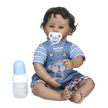 22 Inch Laughing Lifelike Black Girl Kids Toy Real Touch Cute With Clothes Pacifier Reborn Baby Doll Soft Adorable Realistic
22 Inch Laughing Lifelike Black Girl Kids Toy Real Touch Cute With Clothes Pacifier Reborn Baby Doll Soft Adorable Realistic