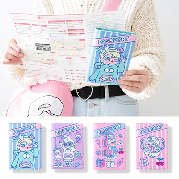 Women's Passport Cover Travel Accessories PU Leather ID Bank Case Card Holder Fashion Cartoon Passport Business Wallet for Girls 
Women's Passport Cover Travel Accessories PU Leather ID Bank Case Card Holder Fashion Cartoon Passport Business Wallet for Girls