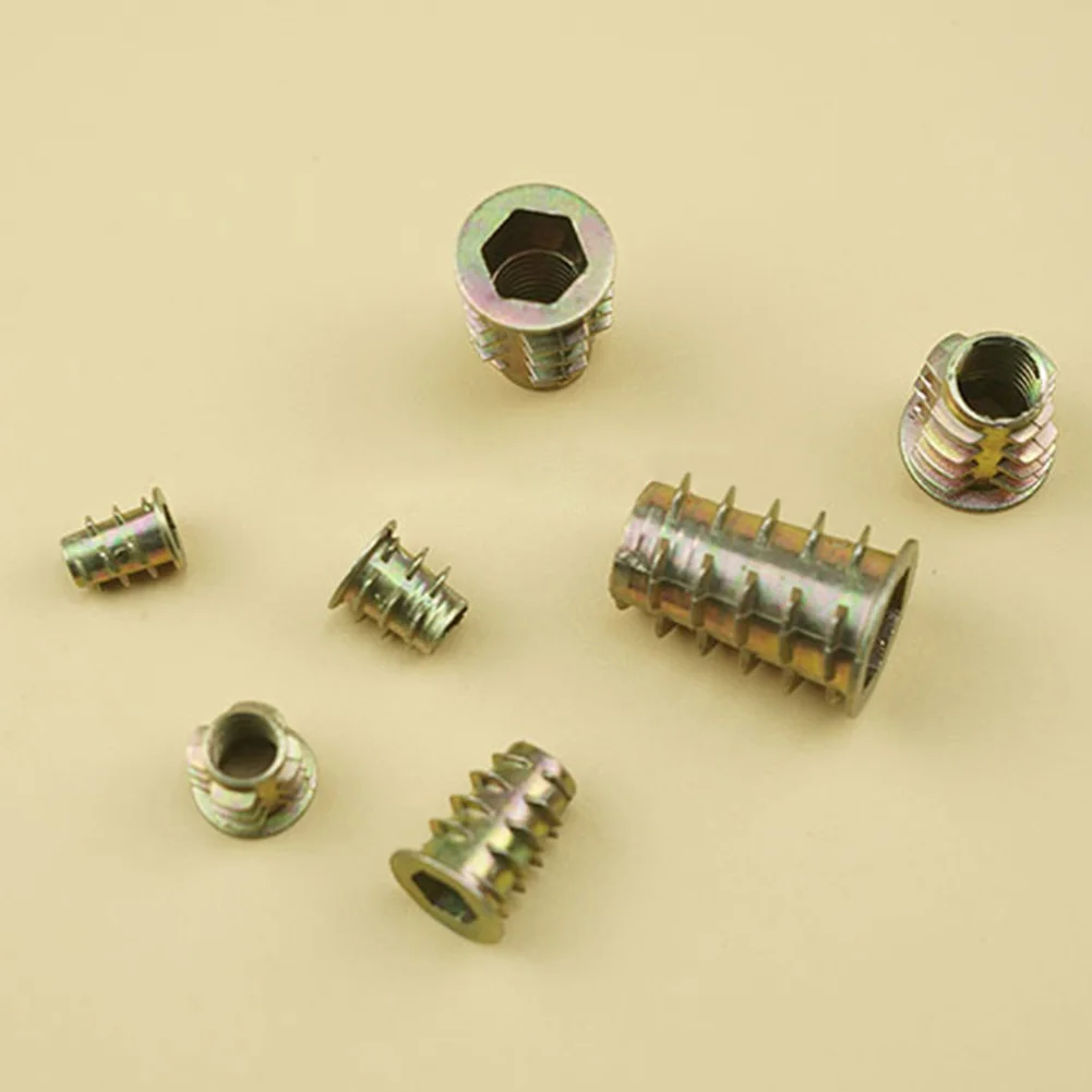 120pcs Home Threaded Inserts Nut Kit Woodworking Tool Portable Zinc Alloy Furniture Hardware M4 M5 M6 M8 M10 Fastener Rustproof
120pcs Home Threaded Inserts Nut Kit Woodworking Tool Portable Zinc Alloy Furniture Hardware M4 M5 M6 M8 M10 Fastener Rustproof