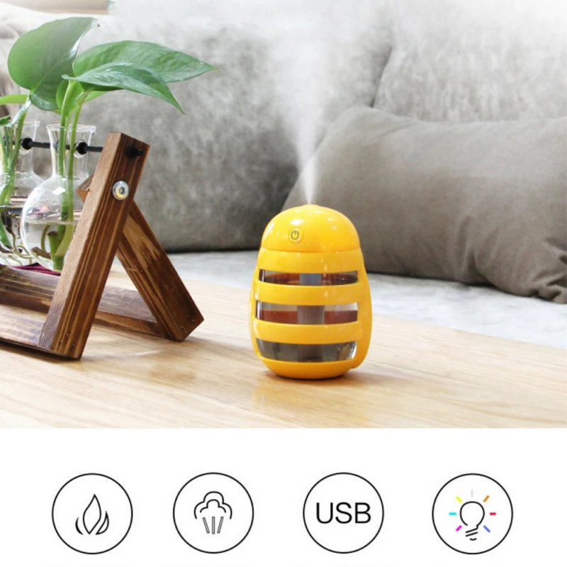 Cute Mini Bee Shaped Usb Portable Home Car Car Large Capacity Humidifier with Light
Cute Mini Bee Shaped Usb Portable Home Car Car Large Capacity Humidifier with Light
