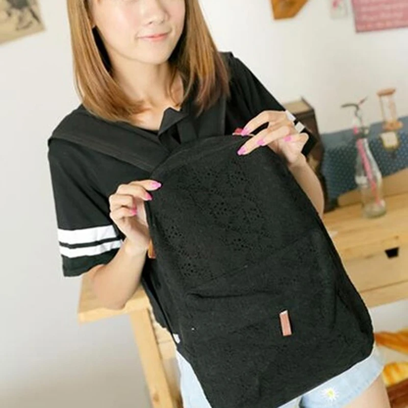 Lace Backpack For Students Women Shoulder Bags School Bags Teenager Girls Female Canvas Backpack Zipper Black White Travel Bag
Lace Backpack For Students Women Shoulder Bags School Bags Teenager Girls Female Canvas Backpack Zipper Black White Travel Bag