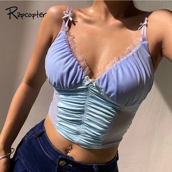 Rapcopter E-Girl Y2K Women Camis Lace Mesh Patchwork Tees Top Sleeveless Backless Sexy Crop Tops Ruffles Summer Sweat Ladies
Rapcopter E-Girl Y2K Women Camis Lace Mesh Patchwork Tees Top Sleeveless Backless Sexy Crop Tops Ruffles Summer Sweat Ladies