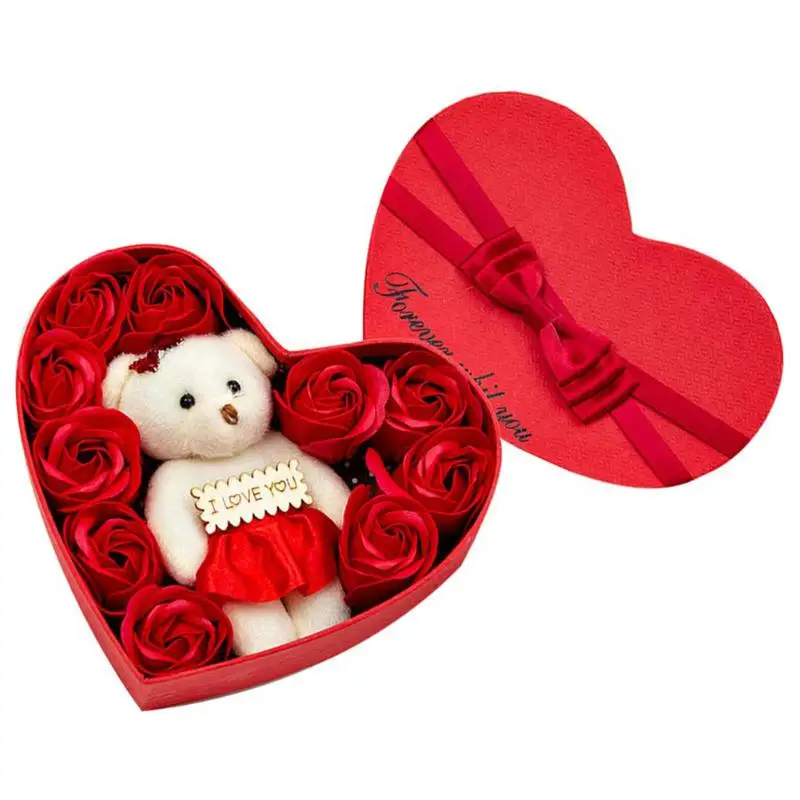 Heart-Shaped 10pcs Soap Rose Flowers Bear Gift Box Xmas Birthday Valentine Romantic Wedding Party Flower Petals Decor Valentine
Heart-Shaped 10pcs Soap Rose Flowers Bear Gift Box Xmas Birthday Valentine Romantic Wedding Party Flower Petals Decor Valentine