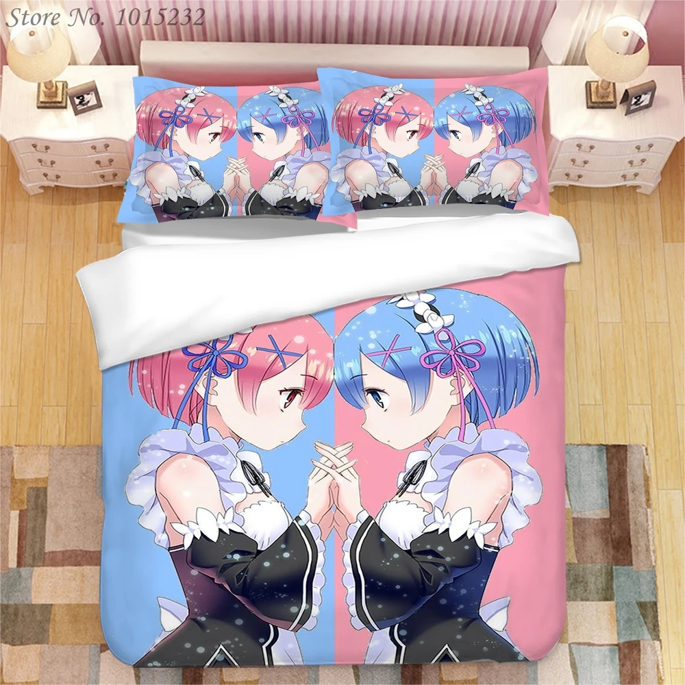 Japanese Anime Ram Rem 3D Printed Bedding Set Duvet Covers Pillowcases Comforter Bedding Set Bedclothes Bed Linen 01
Japanese Anime Ram Rem 3D Printed Bedding Set Duvet Covers Pillowcases Comforter Bedding Set Bedclothes Bed Linen 01