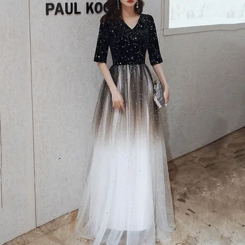 Dressv Prom Dresses Long Mesh Sweets Sequins Gradient Star Half Sleeve Patchwork V-Neck Floor-Length Women Prom Party Dress
Dressv Prom Dresses Long Mesh Sweets Sequins Gradient Star Half Sleeve Patchwork V-Neck Floor-Length Women Prom Party Dress