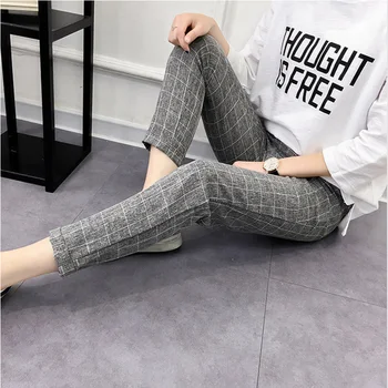 Women's Plaid Pants Elastic Bow Tie Drawstring Casual Loose Pockets Trousers 2020 Hot Sell Spring Fashion Harem Pants Plus Size
Women's Plaid Pants Elastic Bow Tie Drawstring Casual Loose Pockets Trousers 2020 Hot Sell Spring Fashion Harem Pants Plus Size