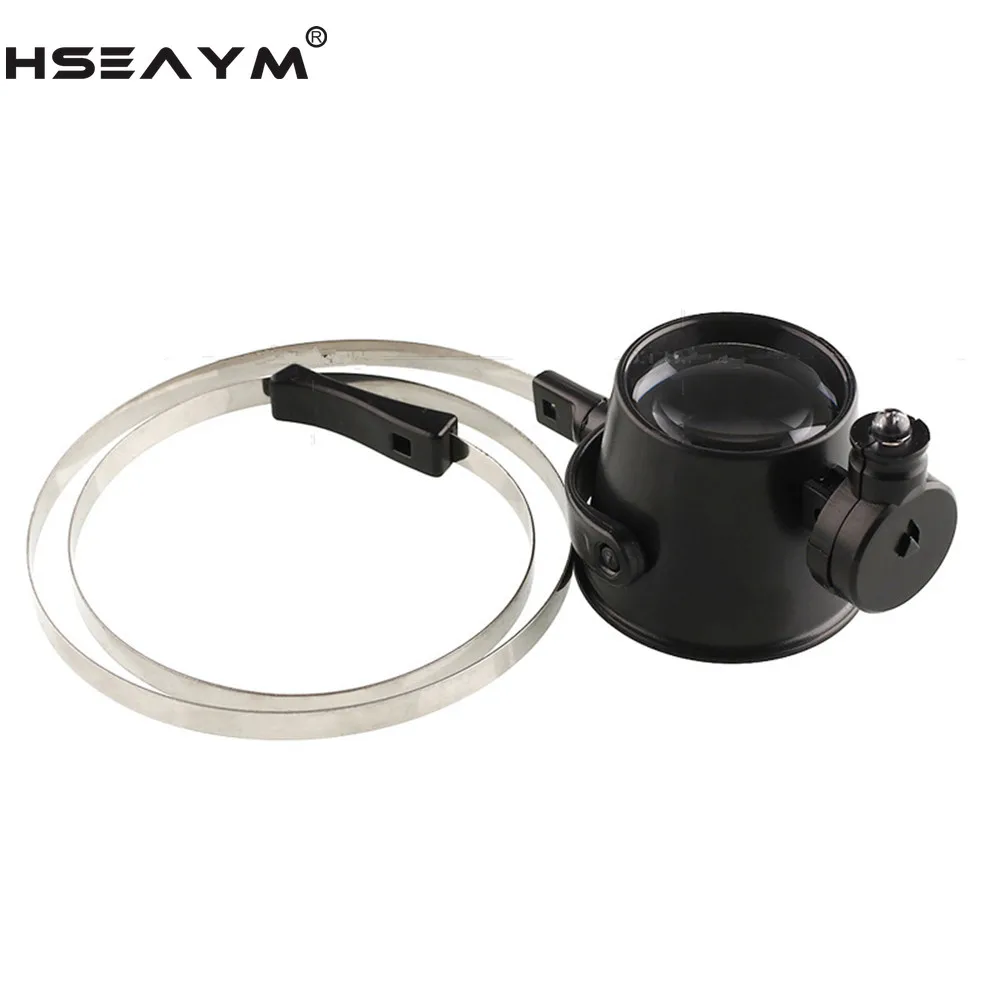 Clock Maintenance Wearing Headband LED Magnifier Magnifying Glass Loupe Reading Repair Appreciation Antique Identification | Инструменты