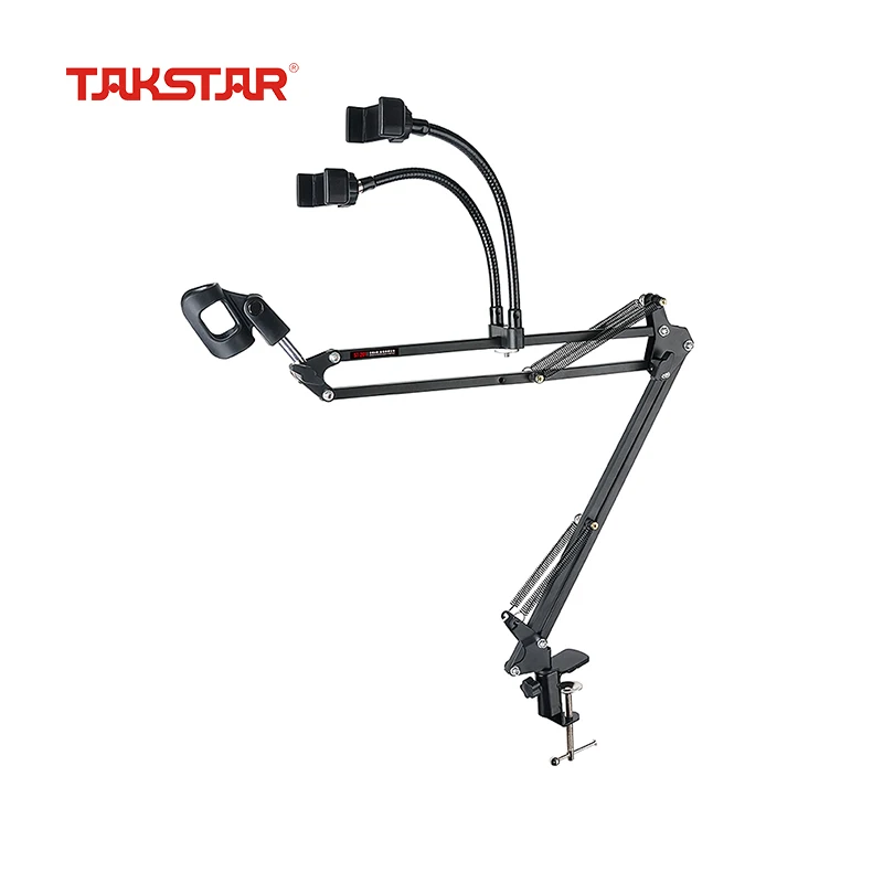 TAKSTAR ST-201 Microphone Stand Kit with Mic Phone Clip Adjustable Boom Scissor Arm Holder for Broadcasting Singing Recordings
TAKSTAR ST-201 Microphone Stand Kit with Mic Phone Clip Adjustable Boom Scissor Arm Holder for Broadcasting Singing Recordings