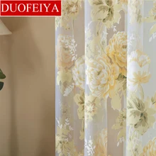 Rose Floral Sheer Curtains for Window Room Curtains For Living Room Bedroom Kitchen Door Decor Tulle Finished Curtains
Rose Floral Sheer Curtains for Window Room Curtains For Living Room Bedroom Kitchen Door Decor Tulle Finished Curtains