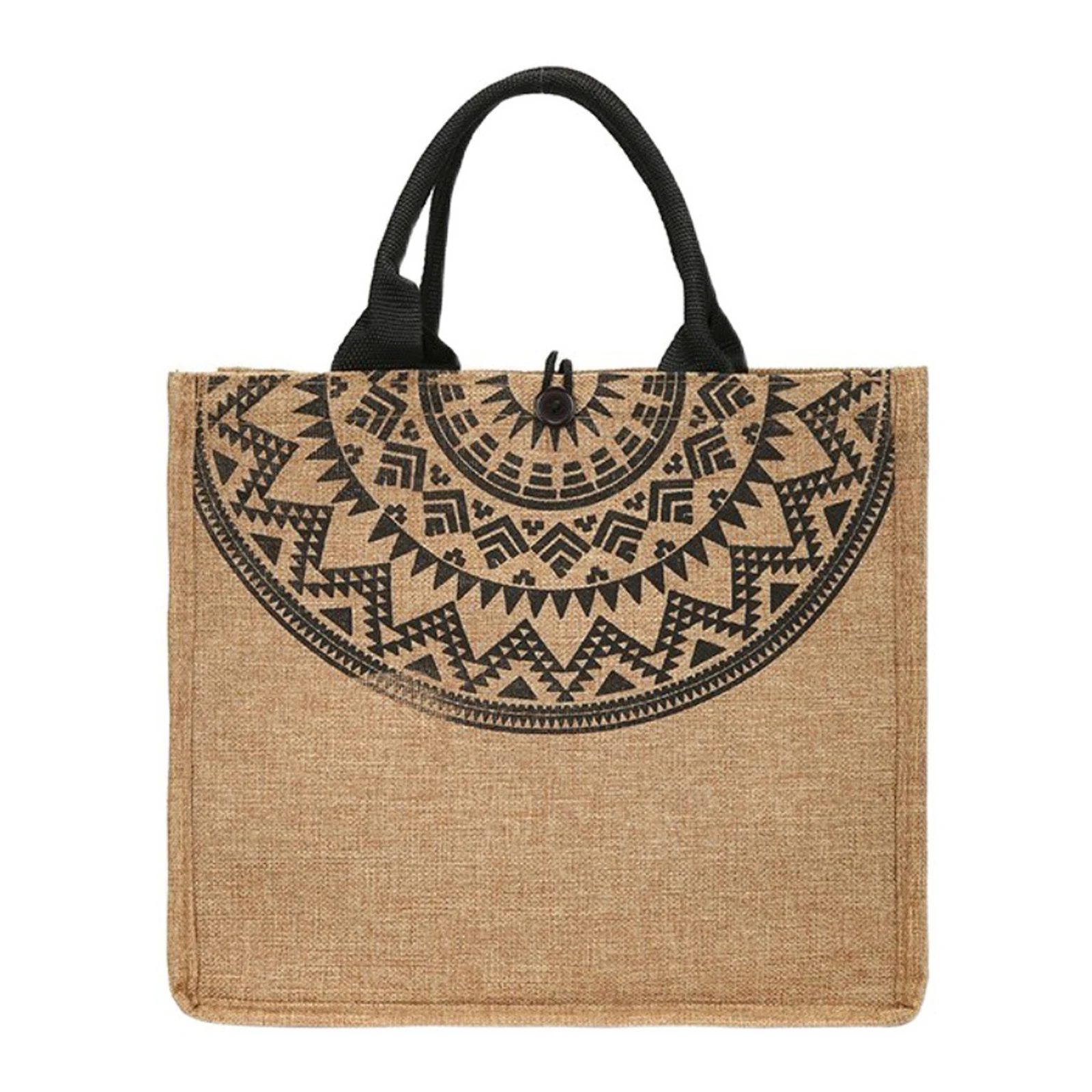 Women Reusable Shoulder Bags Adults Rectangle Geometric Pattern Canvas Tote Bag with Hand Grips
Women Reusable Shoulder Bags Adults Rectangle Geometric Pattern Canvas Tote Bag with Hand Grips