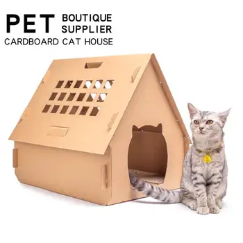Pet Furniture DIY Carton Box Cat House Have Small Window Tools Scratch Board Self Assembly Kitten Indoor Corrugated Paper house
Pet Furniture DIY Carton Box Cat House Have Small Window Tools Scratch Board Self Assembly Kitten Indoor Corrugated Paper house