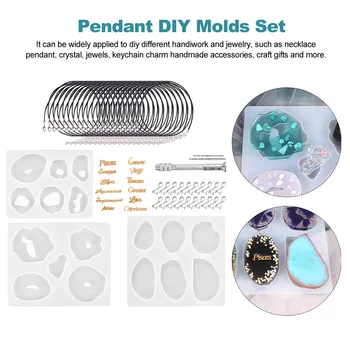 47pcs Non Stick Gift Necklaces Resin Mold Kit Handmade Accessories Jewelry Making Letters Pendant DIY Casting
47pcs Non Stick Gift Necklaces Resin Mold Kit Handmade Accessories Jewelry Making Letters Pendant DIY Casting