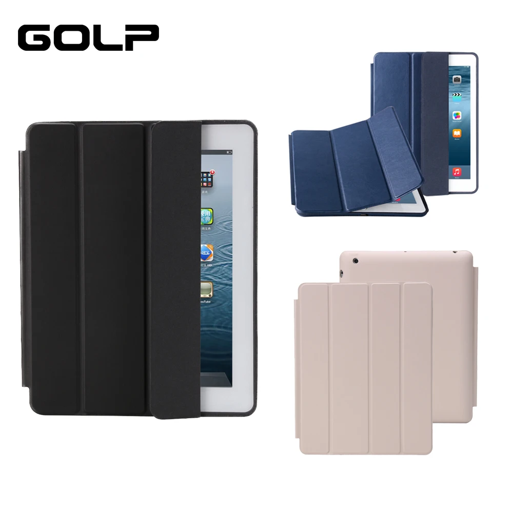 Умный чехол GOLP из искусственной кожи для iPad 2/3/4 автоматический спящий полностью