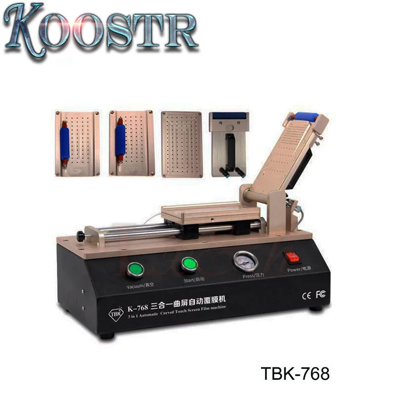 

Newest 3 in 1 TBK-768 Automatic Curved Touch Screen OCA Film Laminating Machine For S7 S8 Edge Plus Laminator for Curved Screen
