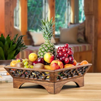 Wooden dry fruit tray for domestic use living room creative personality vintage solid wood fruit plate tea table ornaments 
Wooden dry fruit tray for domestic use living room creative personality vintage solid wood fruit plate tea table ornaments