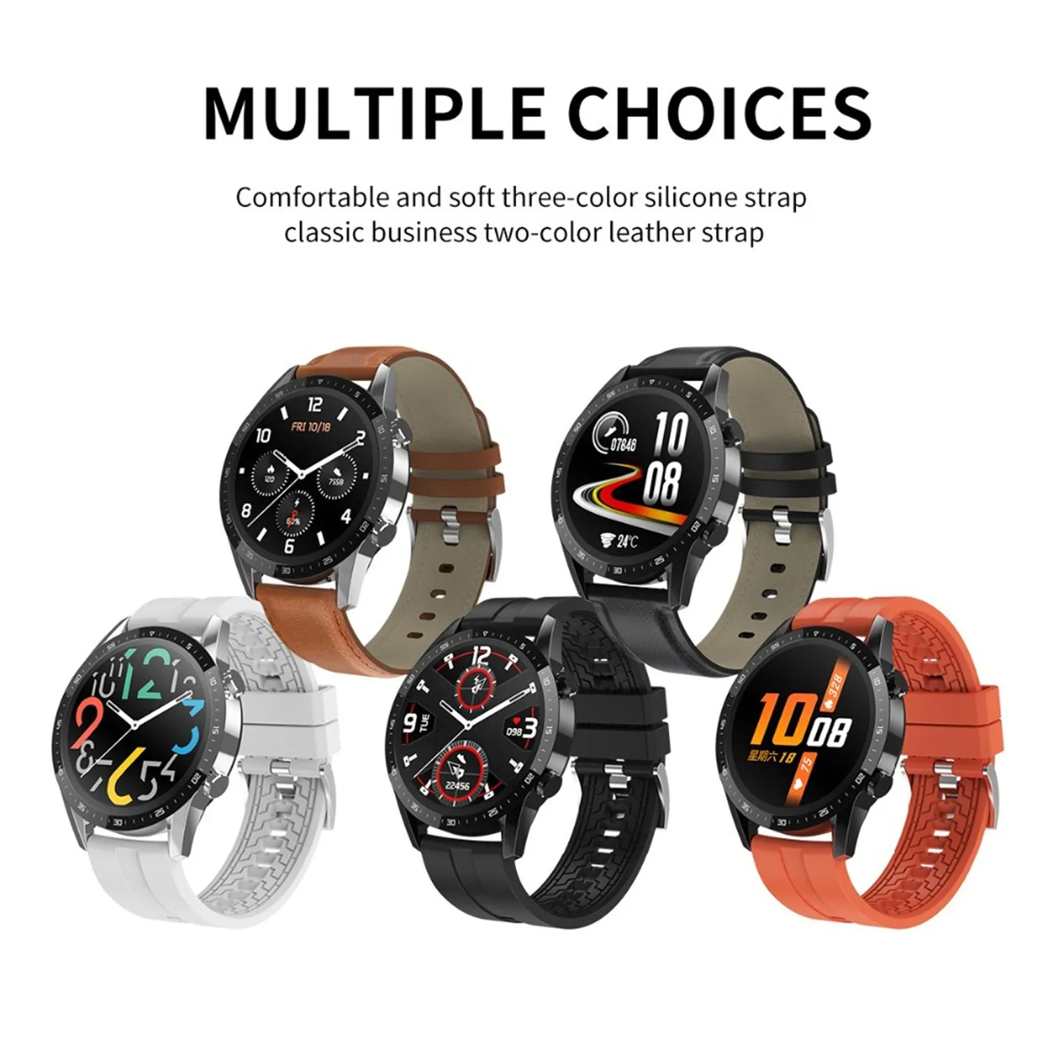 Smart Watch Bluetooth Call Round Screen Waterproof Heart Rate Pedometer Sports Health Smart Bracelet for Male Female Students
Smart Watch Bluetooth Call Round Screen Waterproof Heart Rate Pedometer Sports Health Smart Bracelet for Male Female Students