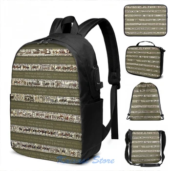 Bayeux Tapestry-Full scenes with story USB Charge Backpack men School bags Women bag Travel laptop bag
Bayeux Tapestry-Full scenes with story USB Charge Backpack men School bags Women bag Travel laptop bag