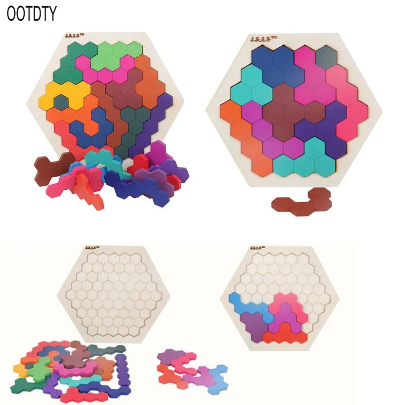 OOTDTY Fun Kids Wooden Puzzles Colorful Hexagon Geometry Children Logic Table Game Toys
OOTDTY Fun Kids Wooden Puzzles Colorful Hexagon Geometry Children Logic Table Game Toys