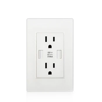 Dual USB Wall Outlet Charger Port Socket High Speed with 15A Electrical Receptacles TUE88
Dual USB Wall Outlet Charger Port Socket High Speed with 15A Electrical Receptacles TUE88