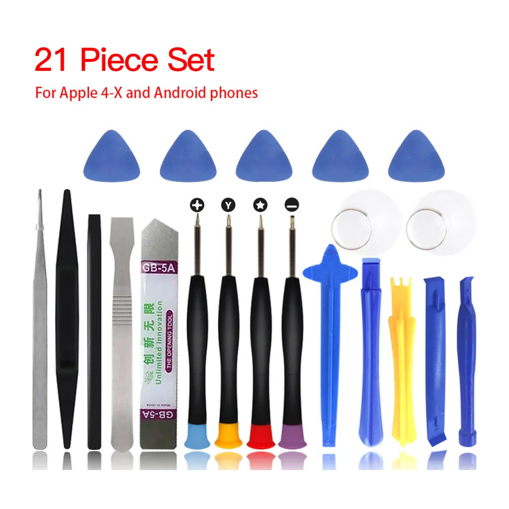 21 pcs Cell-Phone Repair Kit Non-slip Phone Screwdriver Set Mobile Phone Watch Repairing Tool Screwdriver Color Random
21 pcs Cell-Phone Repair Kit Non-slip Phone Screwdriver Set Mobile Phone Watch Repairing Tool Screwdriver Color Random