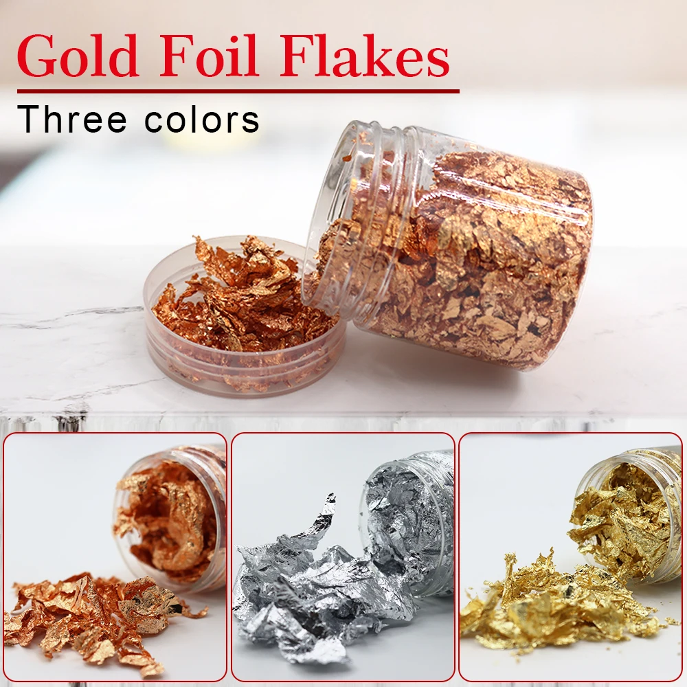 2g Gold Foil Flakes for Resin Jewelry Making Candle Decoration Resin Crafts Nail Art Foil Fragments Imitation Gold Flakes Craft 
2g Gold Foil Flakes for Resin Jewelry Making Candle Decoration Resin Crafts Nail Art Foil Fragments Imitation Gold Flakes Craft