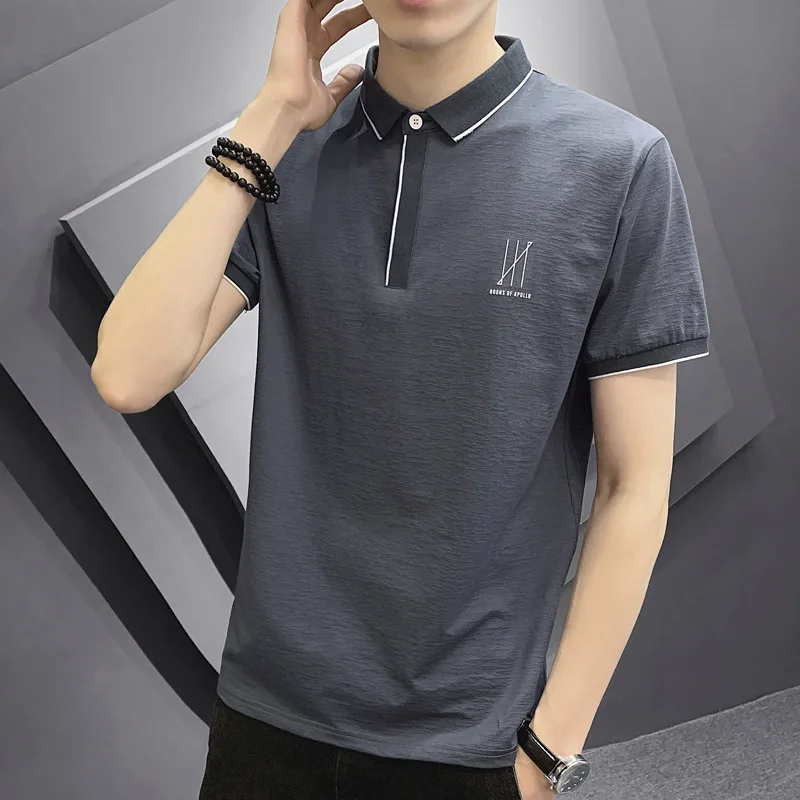 Summer Men's T-shirt Short-Sleeved Loose Lapel POLO Shirt Thin Clothes Cotton Tops Oversized Camiseta Hombre Men Clothing MA013
Summer Men's T-shirt Short-Sleeved Loose Lapel POLO Shirt Thin Clothes Cotton Tops Oversized Camiseta Hombre Men Clothing MA013