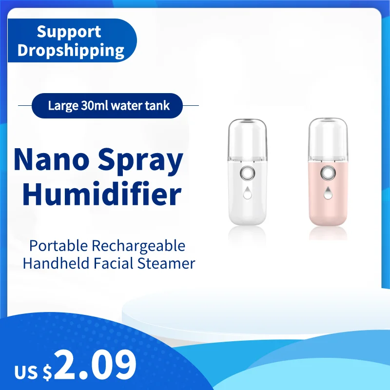 30ml Nano Spray Water Replenishing Device Mini Beauty Device Handheld Portable Face Steaming Humidifier Convenient
30ml Nano Spray Water Replenishing Device Mini Beauty Device Handheld Portable Face Steaming Humidifier Convenient