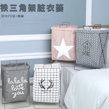 Waterproof Folding Iron Triangle Frame Clothing Basket Storage Bags Cloth Storage Basket Laundry Organizer for Home Decoration
Waterproof Folding Iron Triangle Frame Clothing Basket Storage Bags Cloth Storage Basket Laundry Organizer for Home Decoration