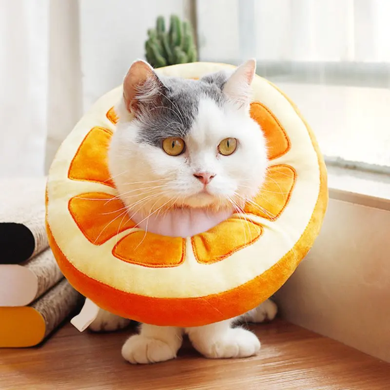 Pet Cat Collar Fruit Shaped Recovery Adjustable Cotton Blends Neck Prevent Bite Recover Cat Dog Elizabeth Pet Protection Collars 
Pet Cat Collar Fruit Shaped Recovery Adjustable Cotton Blends Neck Prevent Bite Recover Cat Dog Elizabeth Pet Protection Collars