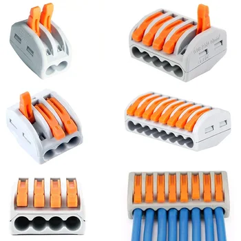 50/100pcs Conector Wire Connector Mini Fast PCT - 212/213/214/215/218 Universal Compact Wiring Conductor Push-in Terminal Block
50/100pcs Conector Wire Connector Mini Fast PCT - 212/213/214/215/218 Universal Compact Wiring Conductor Push-in Terminal Block