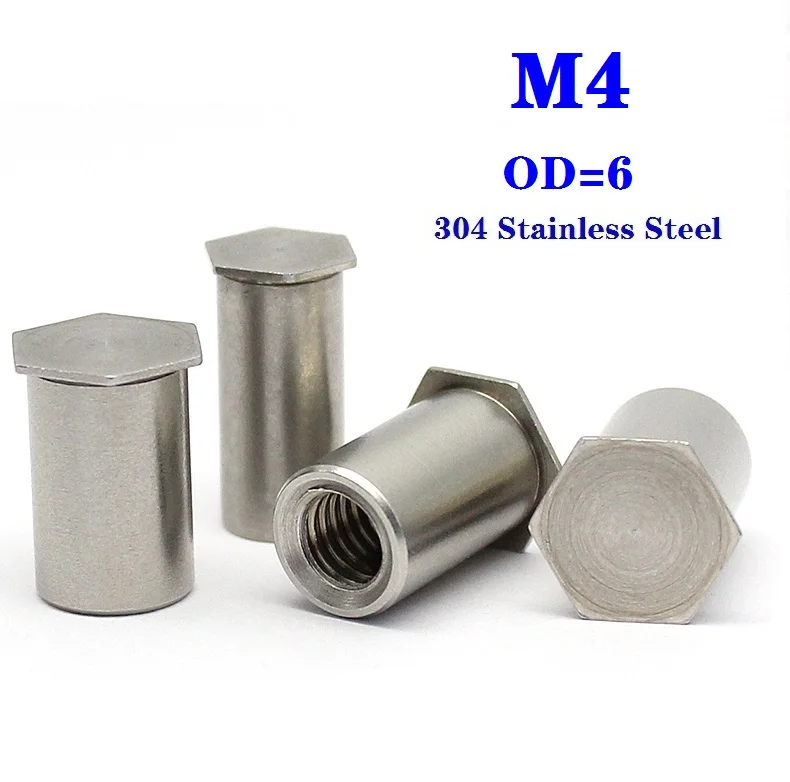 Заклепочная гайка из нержавеющей стали BSOS M4 * 5/6/7/8/9/10/11/100-40 12/16 шт. | Обустройство