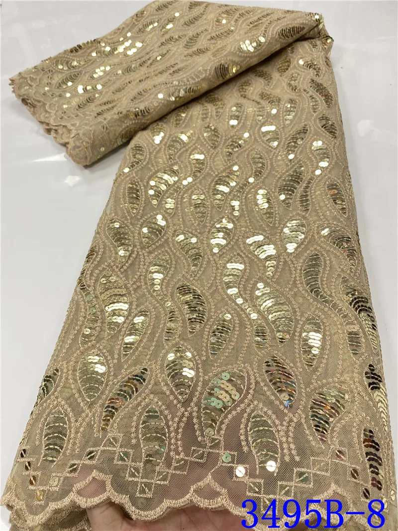 NIAI African Sequins Lace Fabric 2020 High Quality Nigerian Tulle Mesh Lace Fabric Nigerian Lace Fabrics For Wedding XY3495B-8
NIAI African Sequins Lace Fabric 2020 High Quality Nigerian Tulle Mesh Lace Fabric Nigerian Lace Fabrics For Wedding XY3495B-8