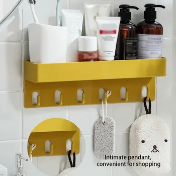 Punch-Free Seamless Rack With Hooks Bathroom Storage Rack On Bathroom Wall товары для дома productos domésticos #SRN
Punch-Free Seamless Rack With Hooks Bathroom Storage Rack On Bathroom Wall товары для дома productos domésticos #SRN
