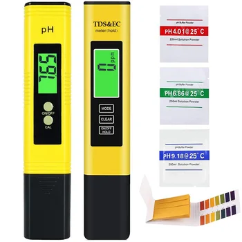 PH Meter Digital Water Quality Test TDS PH EC Temperature 4 in 1 Set, LCD Sn Pen Auto Calibration
PH Meter Digital Water Quality Test TDS PH EC Temperature 4 in 1 Set, LCD Sn Pen Auto Calibration