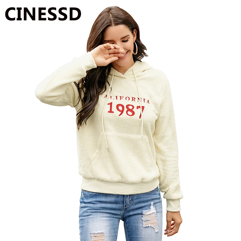 CINESSD Letter Embroidery Hooded Casual Sweatshirts Hoodies 2020 Women Gray Long Sleeves Drawstring Tops Plush Cashmere Hoodies 
CINESSD Letter Embroidery Hooded Casual Sweatshirts Hoodies 2020 Women Gray Long Sleeves Drawstring Tops Plush Cashmere Hoodies