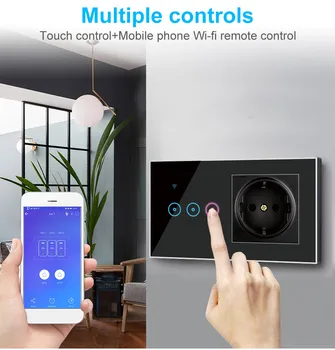 1 2 3 Gang Wifi Switch EU Socket APP Remote Control Alexa Google Home Voice Control Intelligent Switch with EU Standard Socket
1 2 3 Gang Wifi Switch EU Socket APP Remote Control Alexa Google Home Voice Control Intelligent Switch with EU Standard Socket