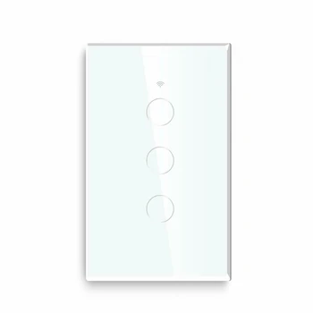 Smart WiFi 3 Gang Light Switch Touch-Panel for Amazon Alexa Google Home White
Smart WiFi 3 Gang Light Switch Touch-Panel for Amazon Alexa Google Home White