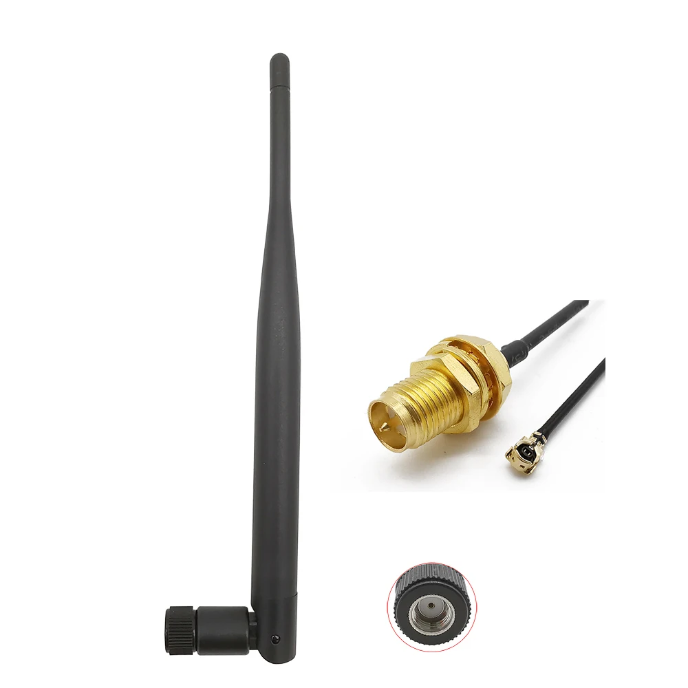 ALLISHOP 2.4 GHz 5dBi Antenna wifi RP-SMA Male For PCI cctv USB Wireless Router + RP SMA female to ufl./ IPX 1.13 Pigtail Cable
ALLISHOP 2.4 GHz 5dBi Antenna wifi RP-SMA Male For PCI cctv USB Wireless Router + RP SMA female to ufl./ IPX 1.13 Pigtail Cable