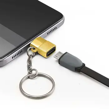 Mini Zinc Alloy USB to C Charging Female Micro USB to Male Type-C Adapter with Keychain USB to Type-C Adapter with Keychain Hot
Mini Zinc Alloy USB to C Charging Female Micro USB to Male Type-C Adapter with Keychain USB to Type-C Adapter with Keychain Hot