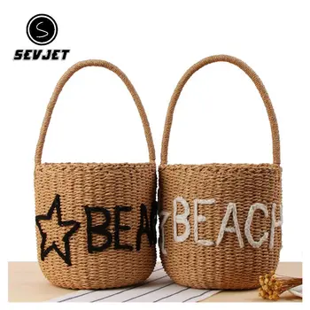 Letter Printing Straw Summer Handbag for Women 2020 Solid Bucket Vacation Ladies Tote Beach Basket Female Raffia Shoulder Bags
Letter Printing Straw Summer Handbag for Women 2020 Solid Bucket Vacation Ladies Tote Beach Basket Female Raffia Shoulder Bags