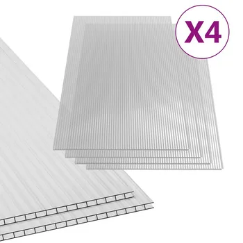 4 Pcs Polycarbonate Sheets Greenhouse Geodesic Dome Covering Assistant Weather-resistant UV Resistant Thermal Insulation
4 Pcs Polycarbonate Sheets Greenhouse Geodesic Dome Covering Assistant Weather-resistant UV Resistant Thermal Insulation