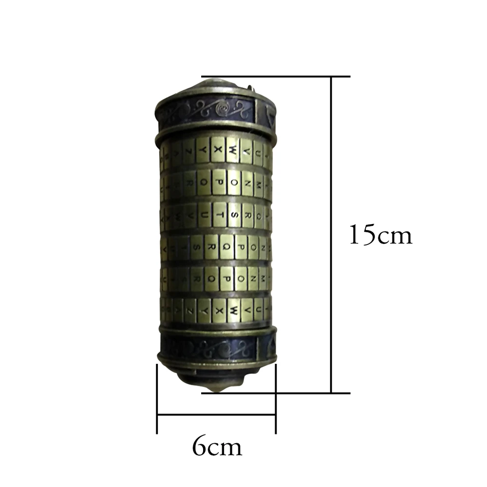 Hot Da Vinci Code Lock Metal Cryptex Locks for Wedding Valentines's Day Password Cylinder Combination Lock