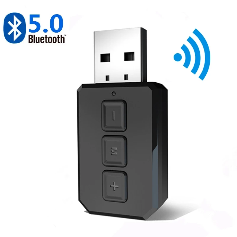 USB Bluetooth 5.0 Adapter Dongle Handsfree Receiver Transmitter Mini Audio For Car TV Computer PC Laptop Music | Электроника